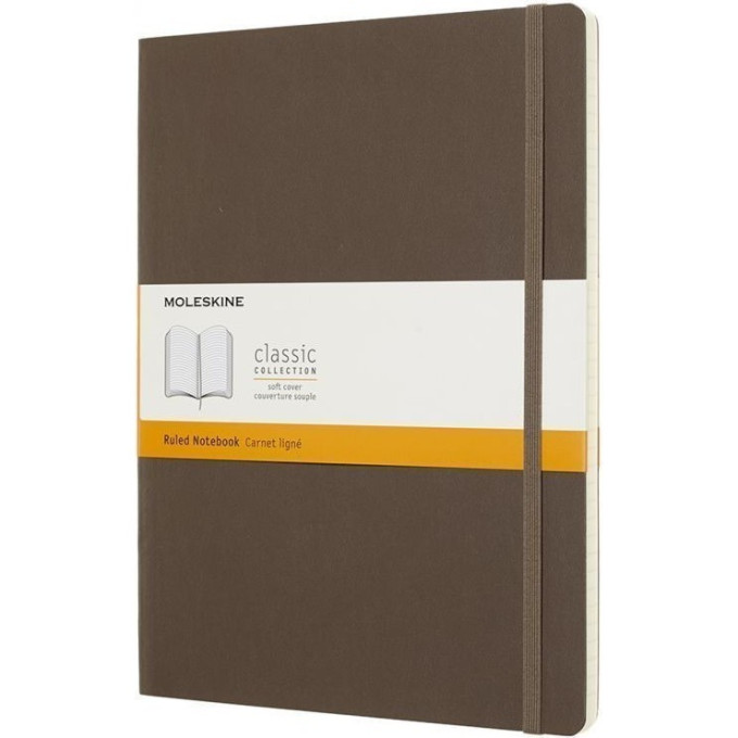 Блокнот MOLESKINE Classic Soft Large без линовки, коричневый QP618P14